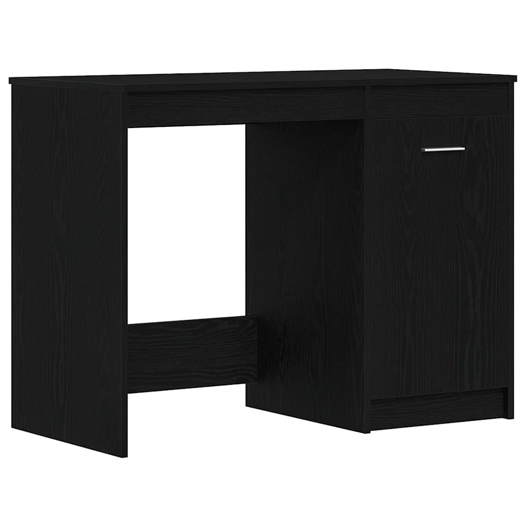 Desk Black Oak 100 x 50 x 76 cm Engineered Wood