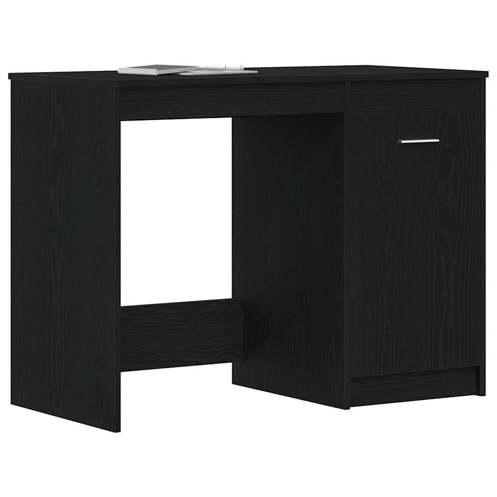 Desk Black Oak 100 x 50 x 76 cm Engineered Wood