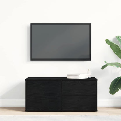 TV Cabinet 80 x 34 x 36 cm Black Oak Engineered Wood