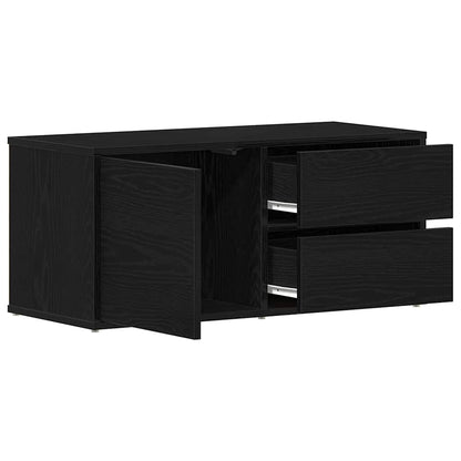 TV Cabinet 80 x 34 x 36 cm Black Oak Engineered Wood