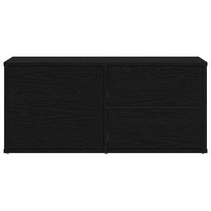 TV Cabinet 80 x 34 x 36 cm Black Oak Engineered Wood