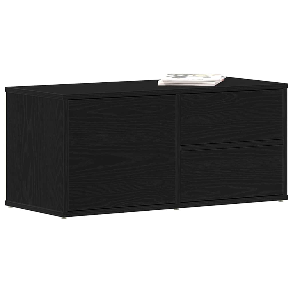 TV Cabinet Black Oak 80 x 34 x 36 cm Engineered Wood