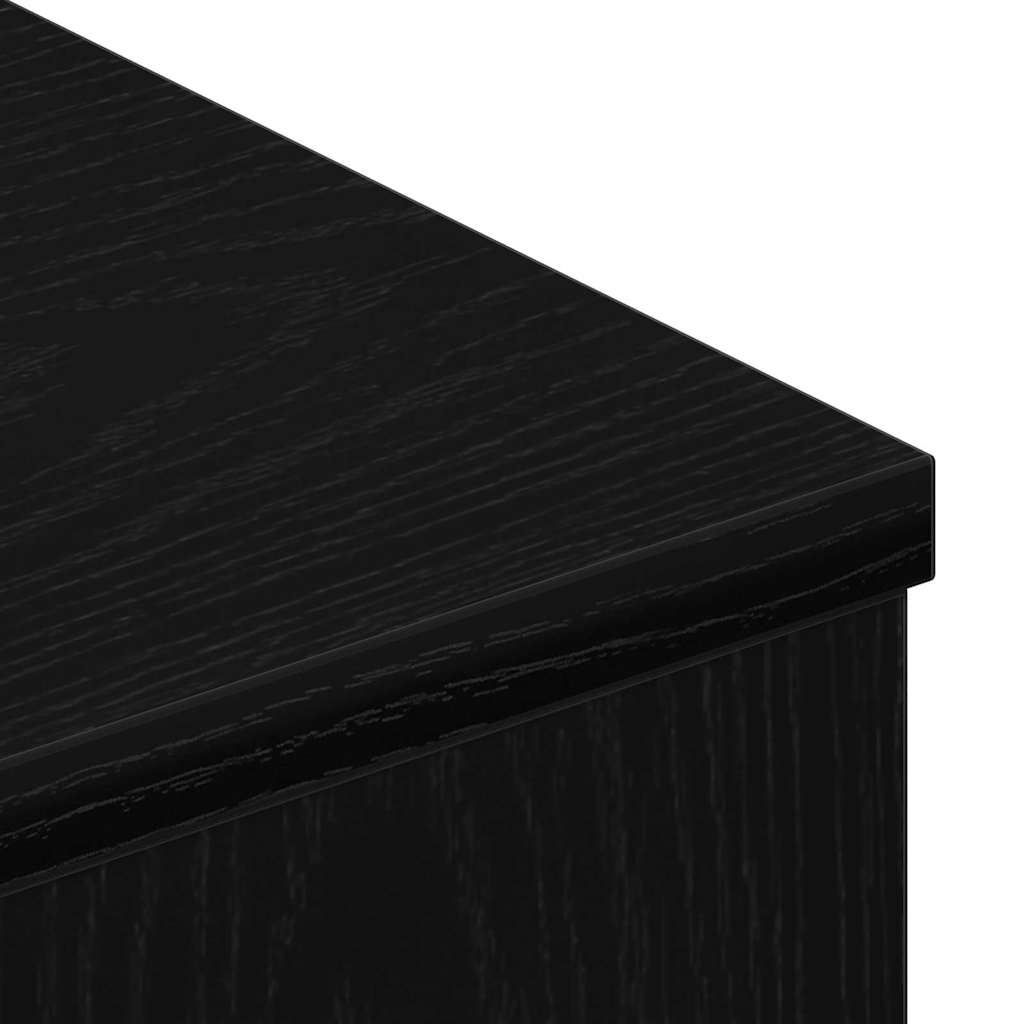 TV Cabinet 80x34x30 cm Black Oak Engineered Wood