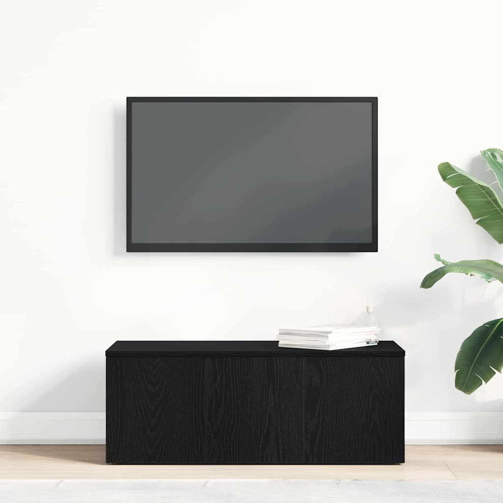 TV Cabinet 80x34x30 cm Black Oak Engineered Wood