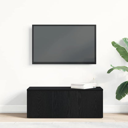 TV Cabinet 80x34x30 cm Black Oak Engineered Wood
