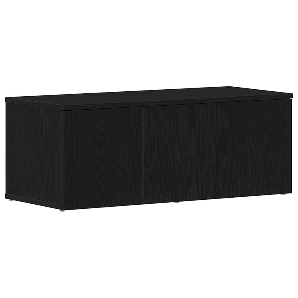 TV Cabinet 80x34x30 cm Black Oak Engineered Wood
