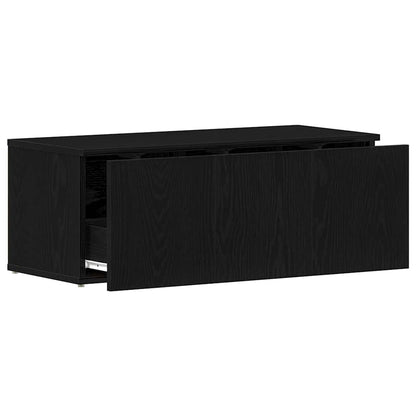 TV Cabinet 80x34x30 cm Black Oak Engineered Wood