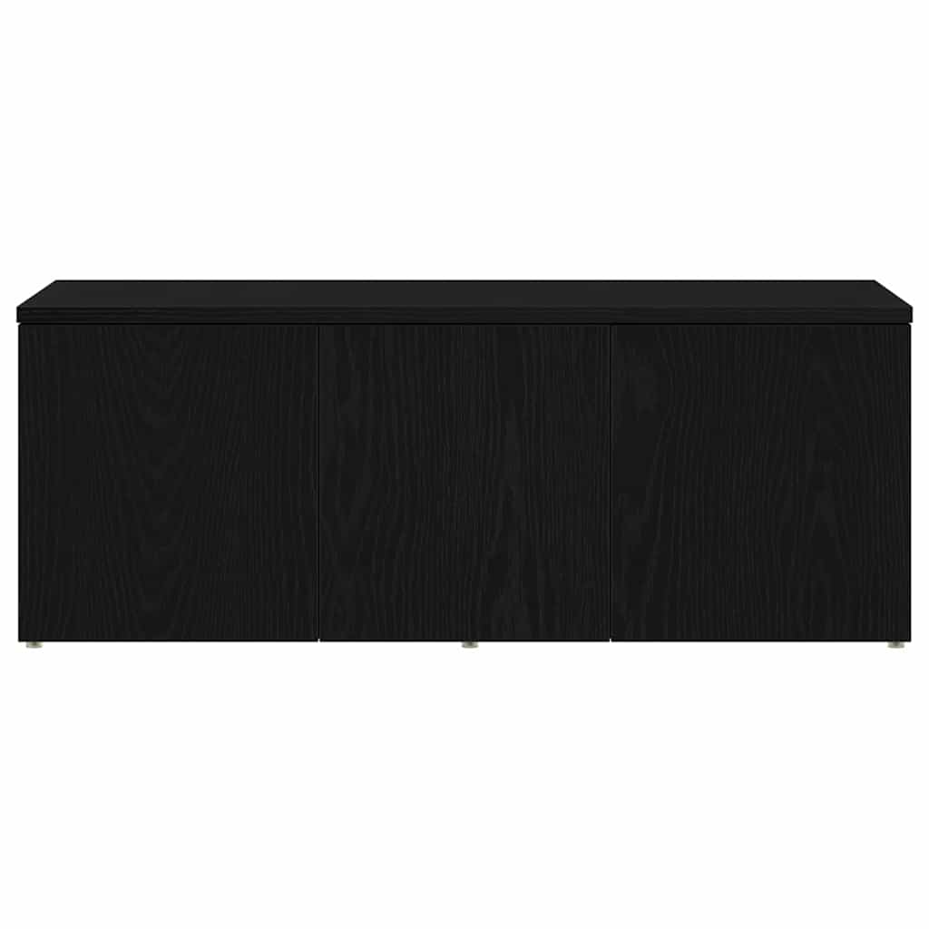 TV Cabinet 80x34x30 cm Black Oak Engineered Wood
