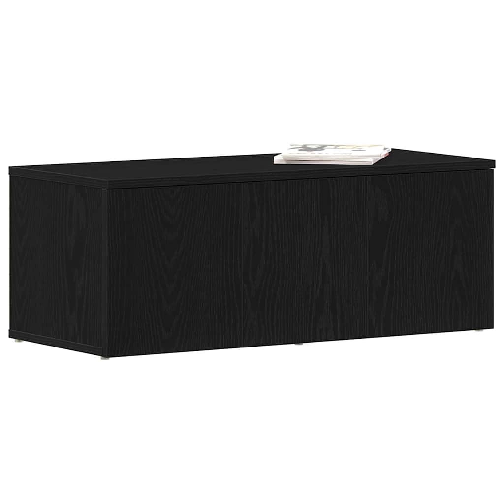 TV Cabinet 80x34x30 cm Black Oak Engineered Wood
