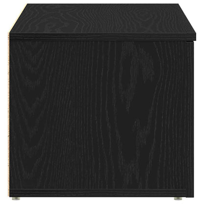 TV Cabinet 80x34x30 cm Black Oak Engineered Wood