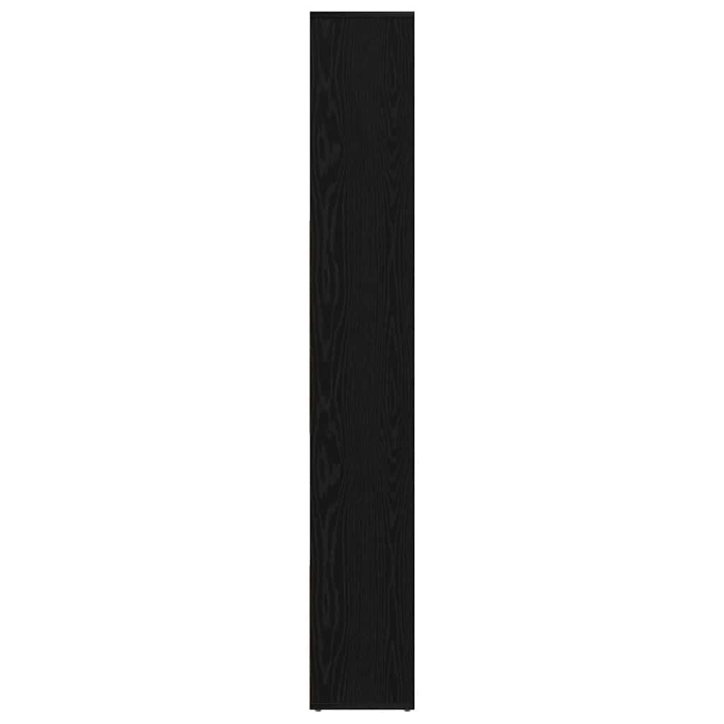 Bookcase Black Oak 67x24x161 cm Engineered Wood