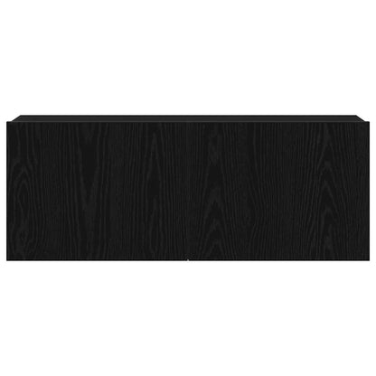 TV Cabinet Black Oak 80 x 30 x 30 cm Engineered Wood