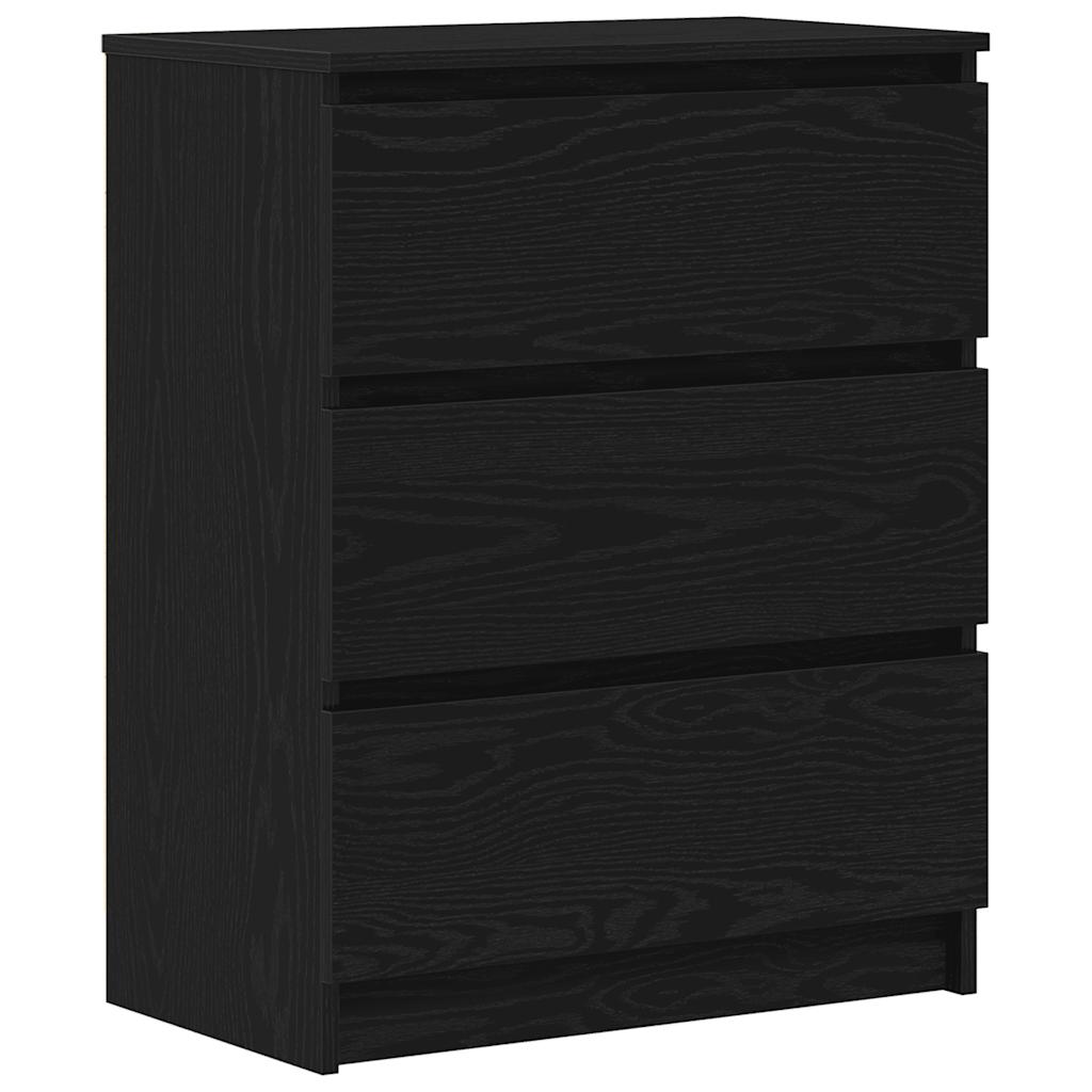 Sideboard Black Oak 60x35x76 cm Engineered Wood