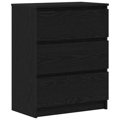 Sideboard Black Oak 60x35x76 cm Engineered Wood