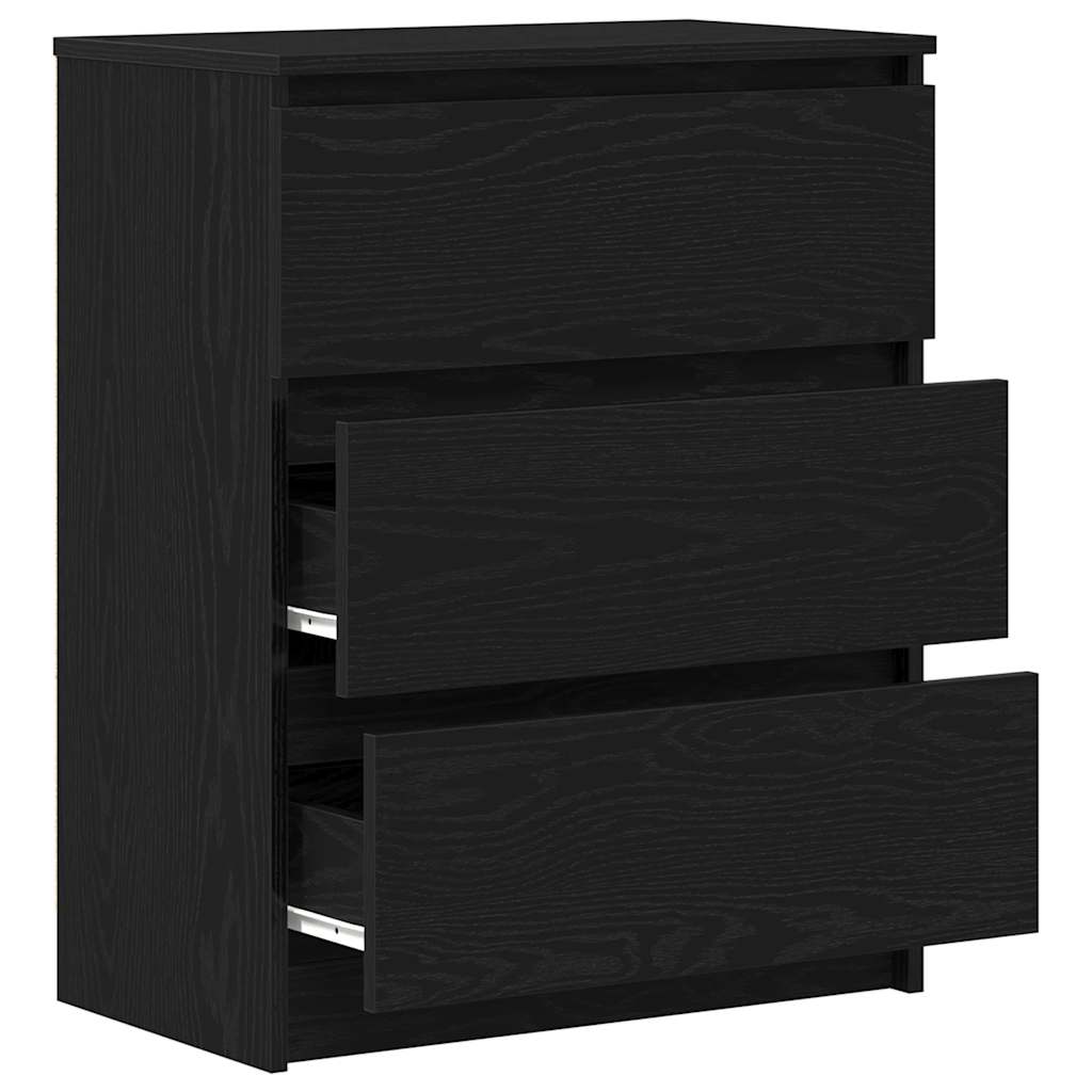 Sideboard Black Oak 60x35x76 cm Engineered Wood