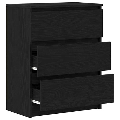 Sideboard Black Oak 60x35x76 cm Engineered Wood