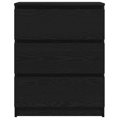 Sideboard Black Oak 60x35x76 cm Engineered Wood