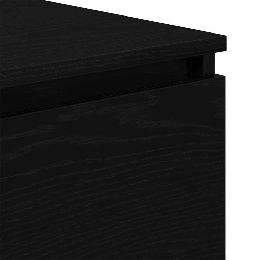 Sideboard Black Oak 60x35x76 cm Engineered Wood