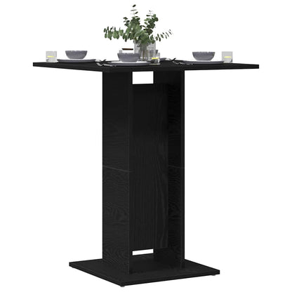 Bistro Table Black Oak 60x60x75 cm Engineered Wood