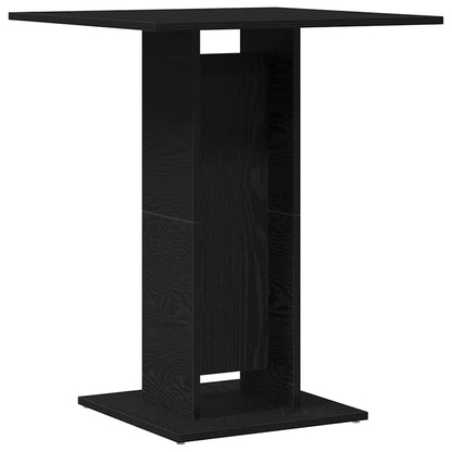 Bistro Table Black Oak 60x60x75 cm Engineered Wood