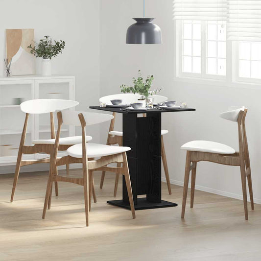 Bistro Table Black Oak 60x60x75 cm Engineered Wood