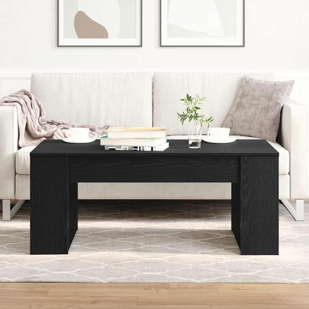 Coffee Table Black Oak 102 x 55 x 42 cm Engineered Wood