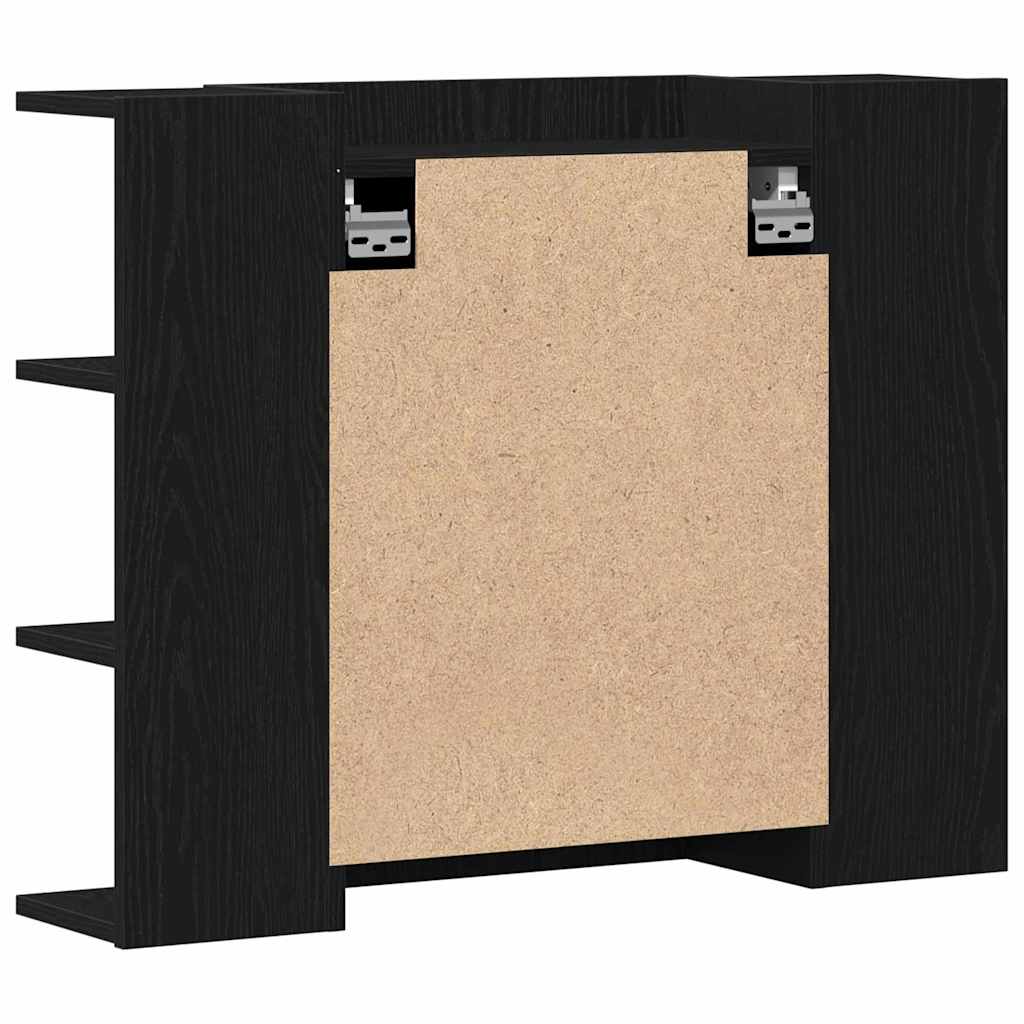 Mirror Cabinet Black Oak 80 x 20.5 x 64 cm Engineered Wood