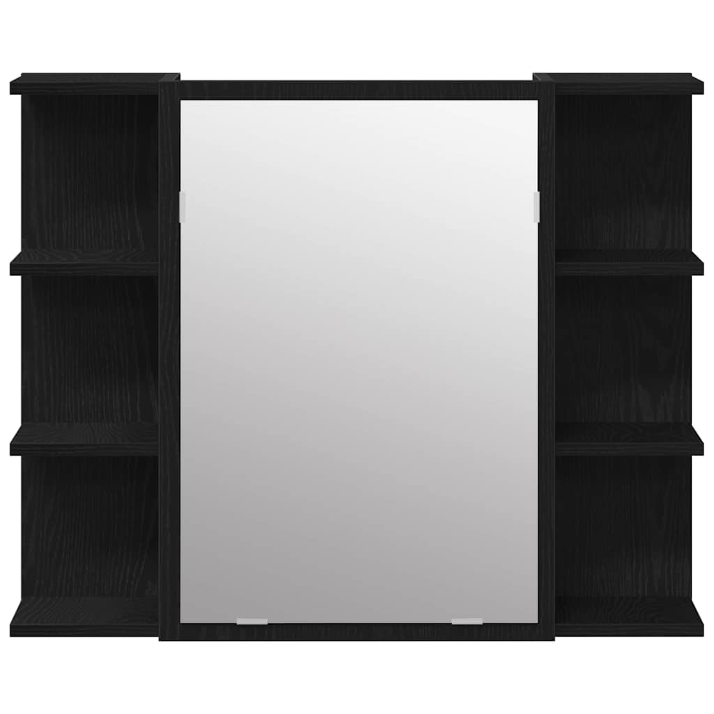 Mirror Cabinet Black Oak 80 x 20.5 x 64 cm Engineered Wood