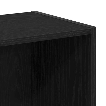 Book Cabinet Black Oak 36 x 30 x 171 cm Engineered Wood