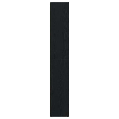 Bathroom Cabinet Black Oak 30 x 30 x 183.5 cm Engineered Wood