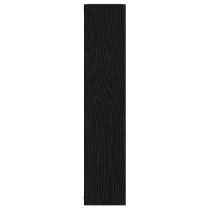 Wall Shelf Black Oak 90x16x78 cm Engineered Wood