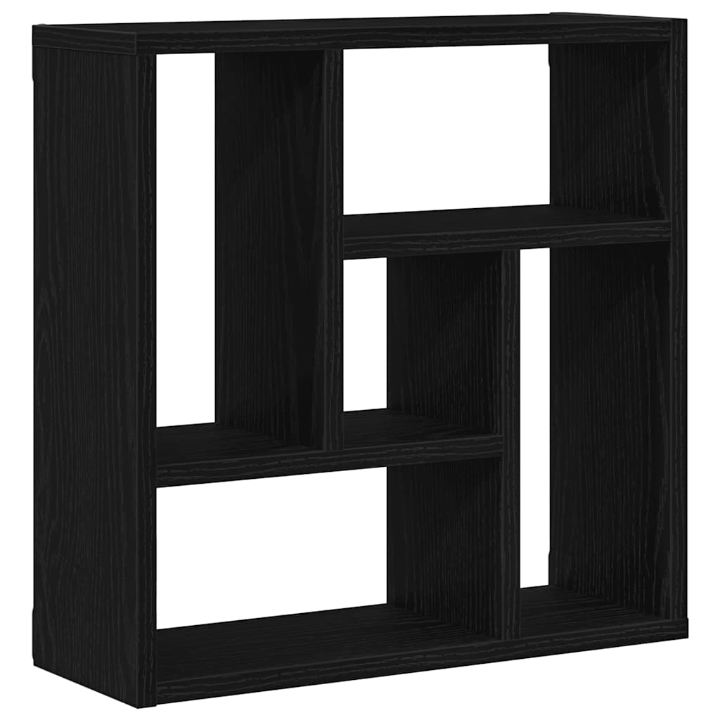 Wall Shelf Black Oak 45x16x45 cm Engineered Wood