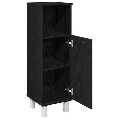 Bathroom Cabinet Black Oak 30 x 30 x 95 cm Engineered Wood