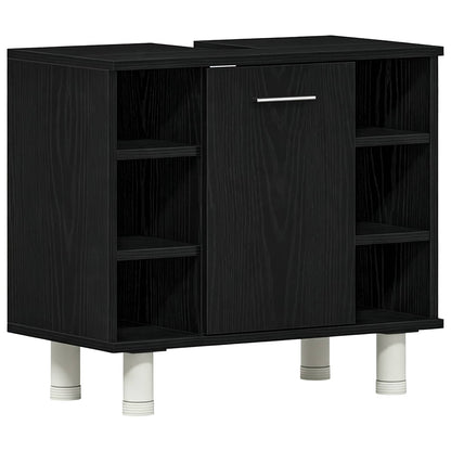 Bathroom Cabinet Black Oak 60 x 32 x 54 cm Engineered Wood