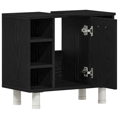 Bathroom Cabinet Black Oak 60 x 32 x 54 cm Engineered Wood