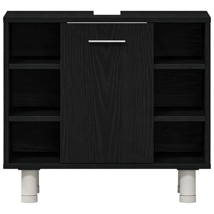 Bathroom Cabinet Black Oak 60 x 32 x 54 cm Engineered Wood