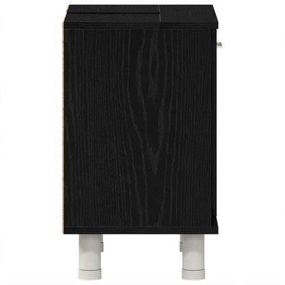 Bathroom Cabinet Black Oak 60 x 32 x 54 cm Engineered Wood