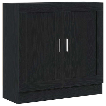 Book Cabinet Black Oak 82.5 x 30.5 x 80 cm Engineered Wood