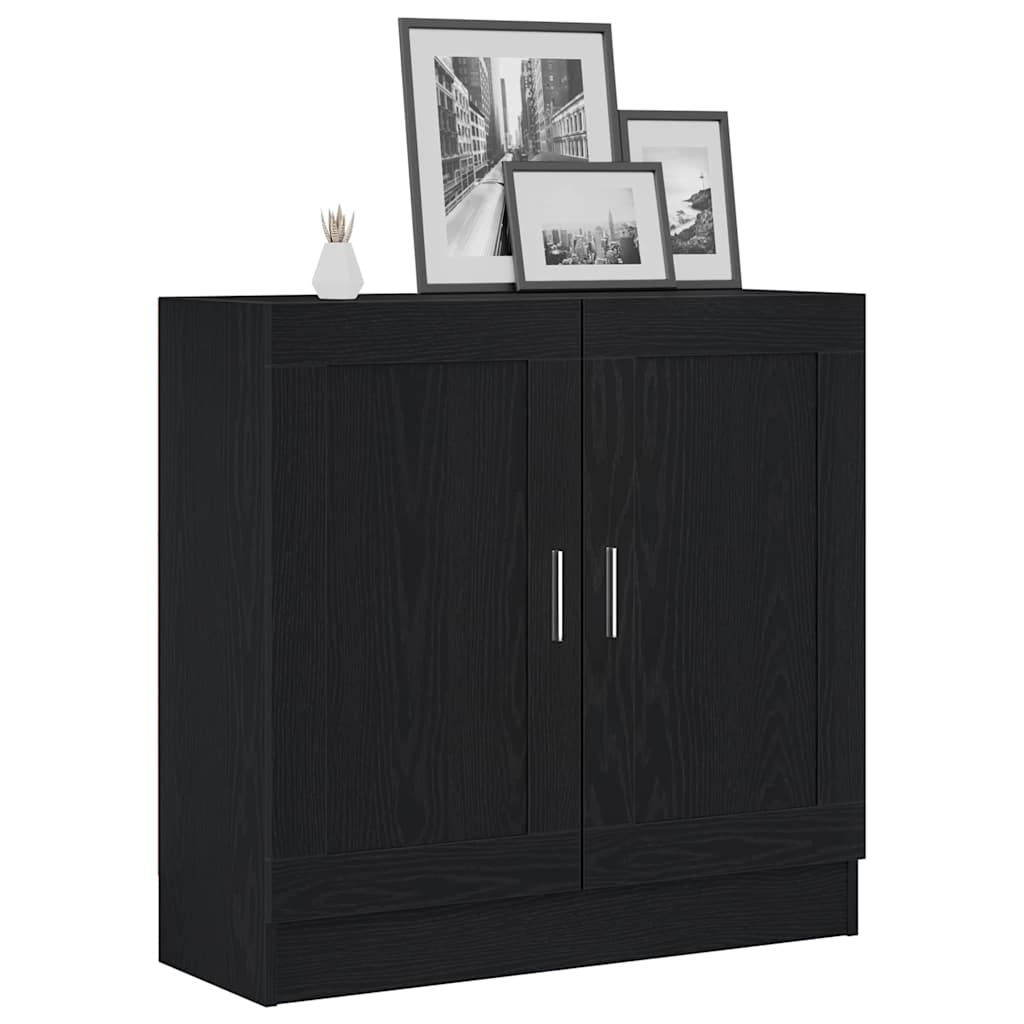 Book Cabinet Black Oak 82.5 x 30.5 x 80 cm Engineered Wood