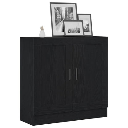 Book Cabinet Black Oak 82.5 x 30.5 x 80 cm Engineered Wood