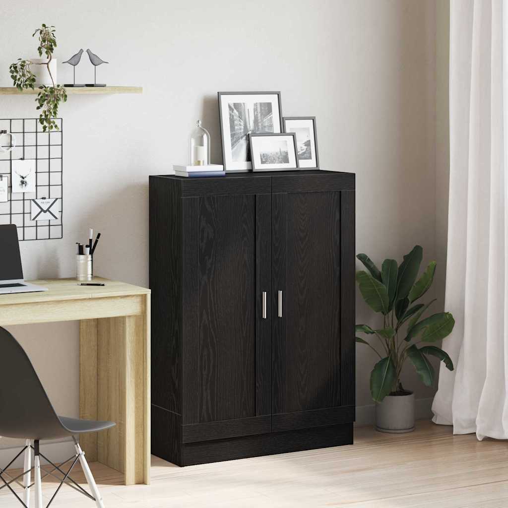 Book Cabinet Black Oak 82.5 x 30.5 x 115 cm Engineered Wood