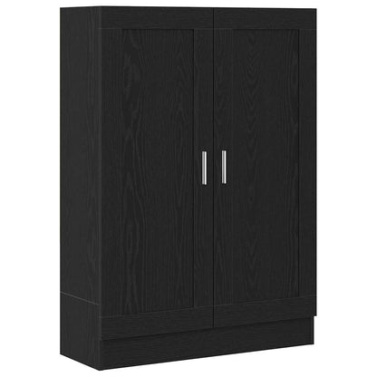 Book Cabinet Black Oak 82.5 x 30.5 x 115 cm Engineered Wood