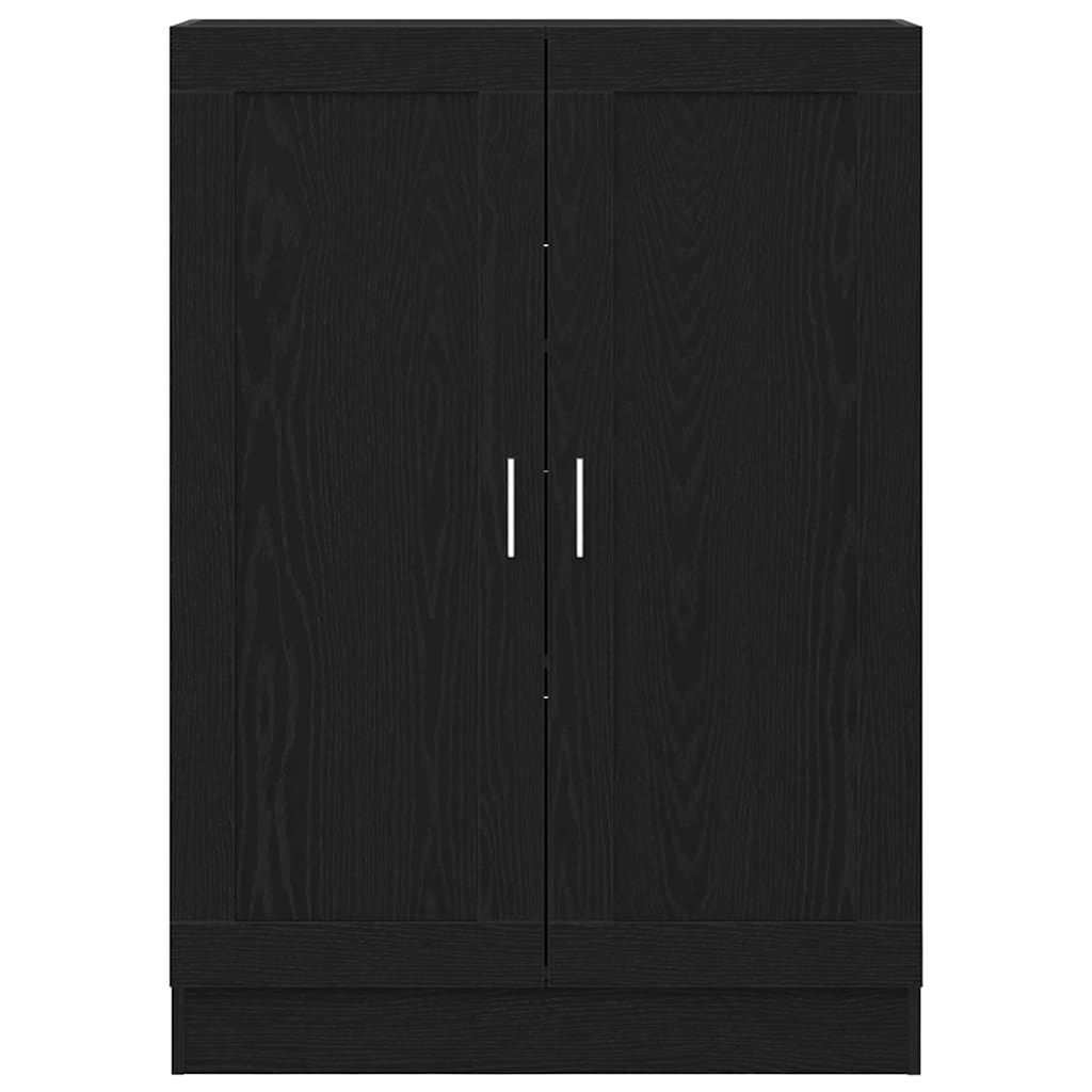 Book Cabinet Black Oak 82.5 x 30.5 x 115 cm Engineered Wood