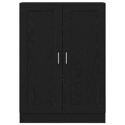 Book Cabinet Black Oak 82.5 x 30.5 x 115 cm Engineered Wood