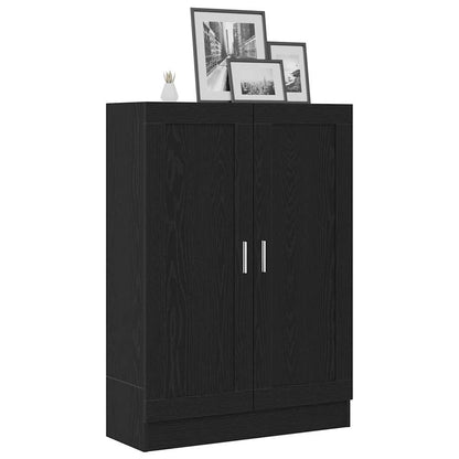 Book Cabinet Black Oak 82.5 x 30.5 x 115 cm Engineered Wood