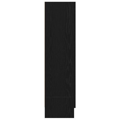 Book Cabinet Black Oak 82.5 x 30.5 x 115 cm Engineered Wood