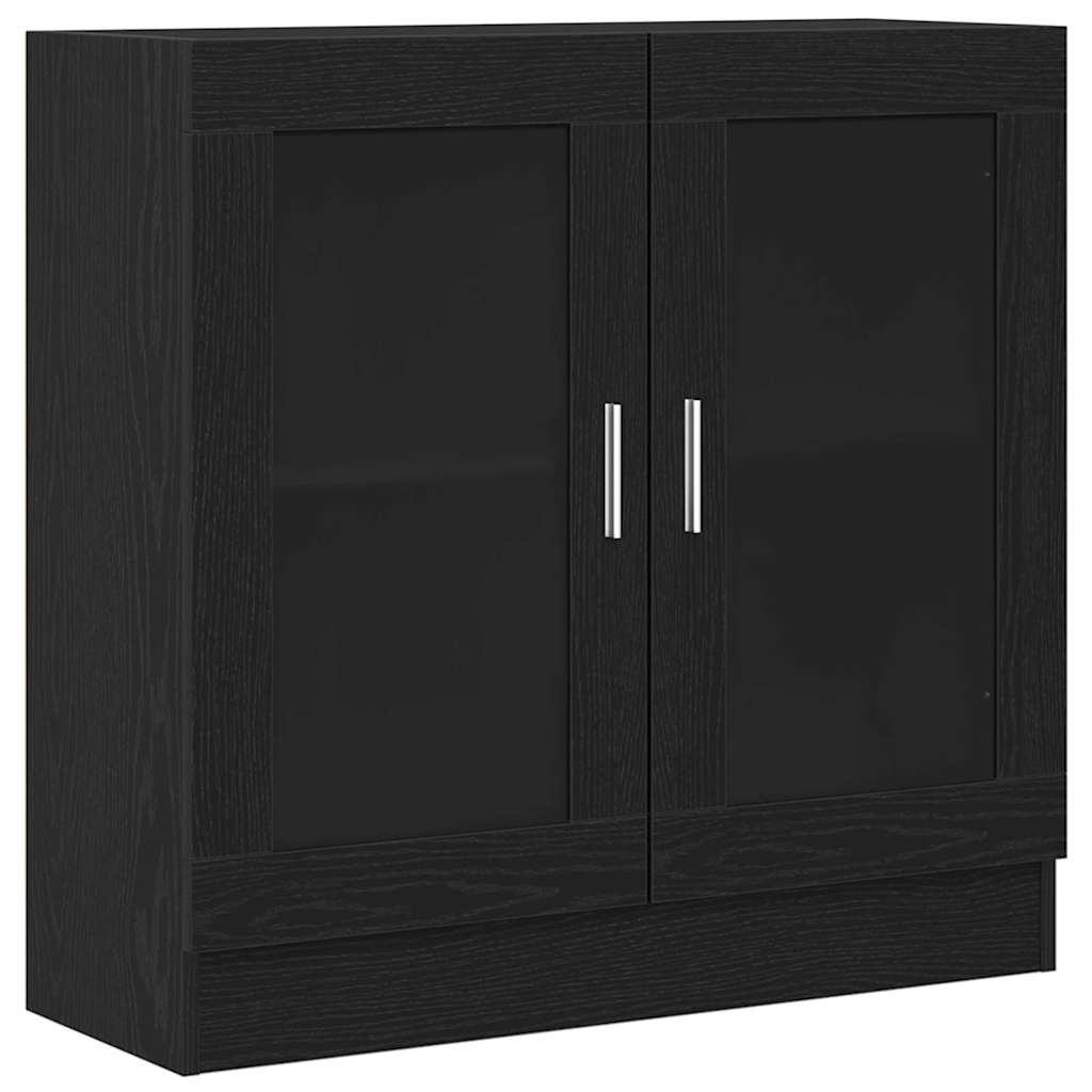 Book Cabinet Black Oak 82.5 x 30.5 x 80 cm Engineered Wood
