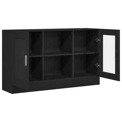 Sideboard Black Oak 120 x 30.5 x 70 cm Engineered Wood