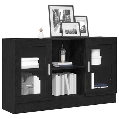 Sideboard Black Oak 120 x 30.5 x 70 cm Engineered Wood