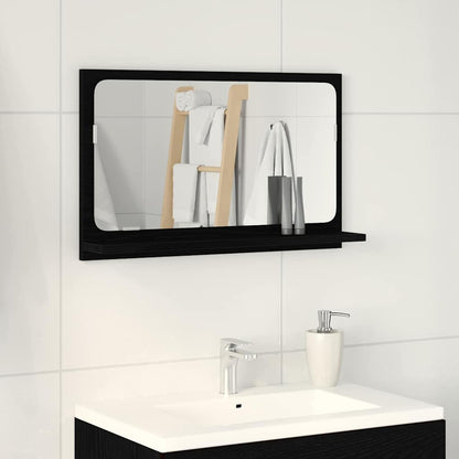 Mirror Shelf Black Oak 60 x 10.5 x 37 cm Engineered Wood